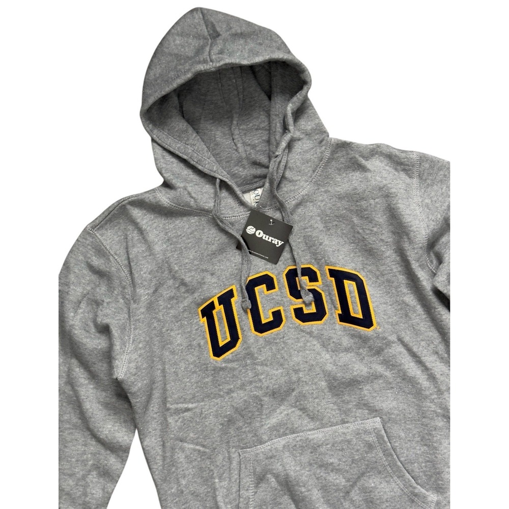 Ouray UCSD Gray Sweatshirt Pullover Hoodie Sweater Thumb Holes Size M - Picture 2 of 8